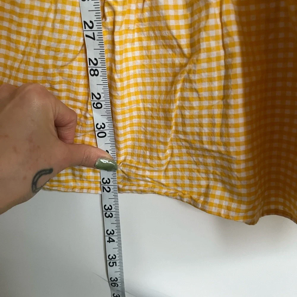 Yellow Gingham Ruffle Dress - Picture 4 of 7